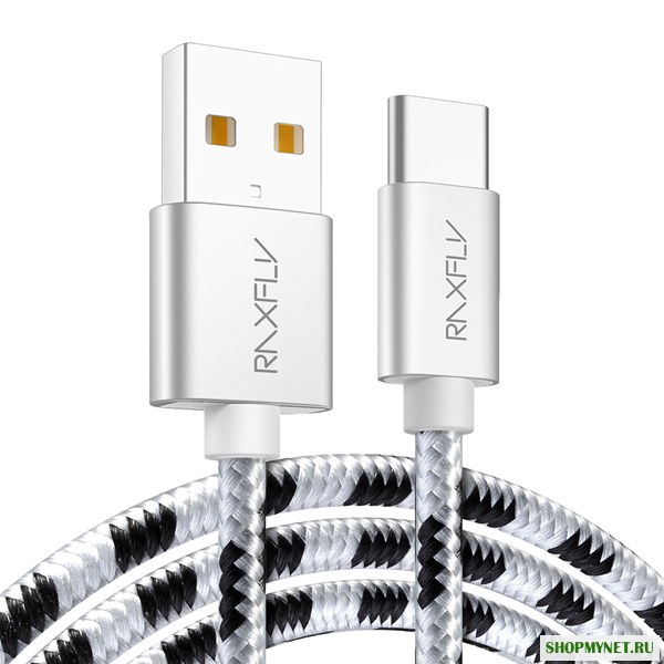 RAXFLY Nylon Плетеный Type C Быстродействующий кабель для передачи данных 1.2M Для Onplus 6 5T Xiaomi Mi8 Mi6 Mix 2s S9 +