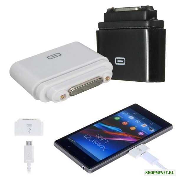 Micro USB-адаптер зарядного магнитного для Sony Xperia Z1 Z2 Z3