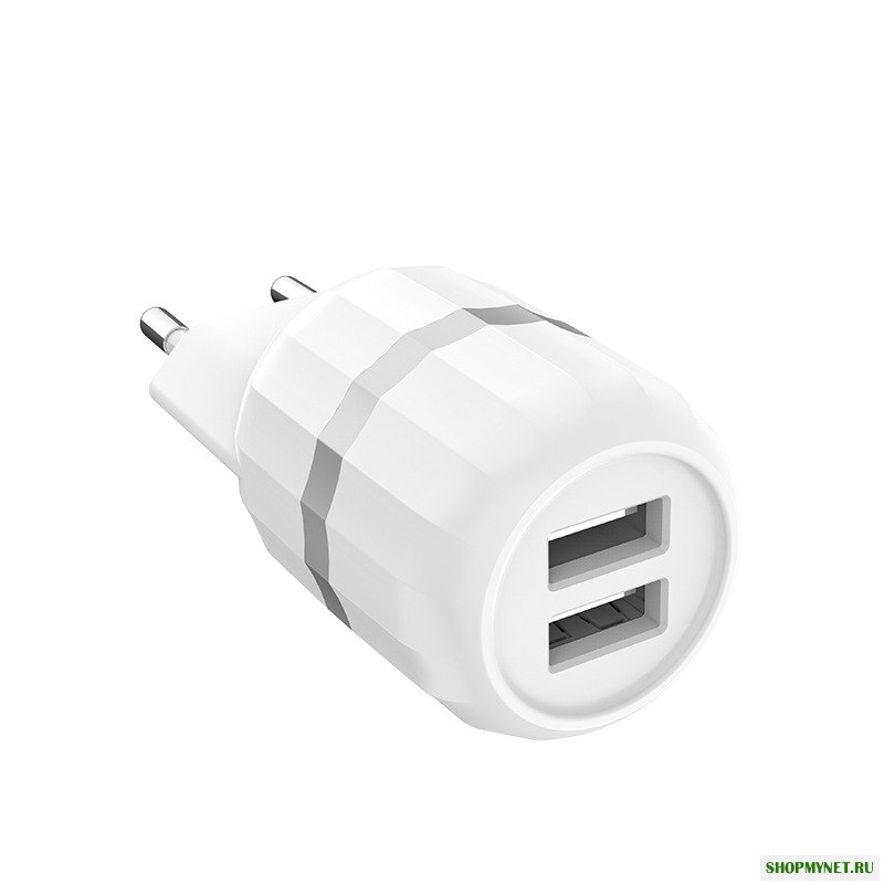HOCO C41A Универсальный Dual USB EU 5V 2.1A USB-зарядное устройство для мобильного телефона с микрокабелем