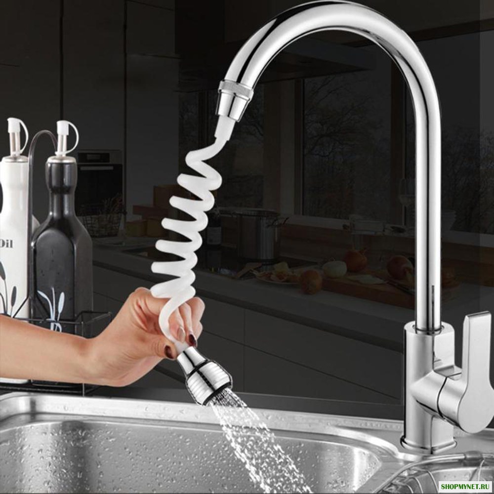 Stretchable Faucet Extender Водосберегающий кран Поворот на 360 ° Душевая головка Фильтр для воды Распылитель для кухни Ванная комната